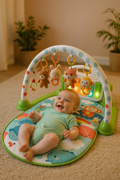 Baby Play Gym SOUNDZ™, baby-Play-gym, animal-baby-play-gym, baby-play-gym, green-baby-play-gym, play-gym, baby-gym-mat, baby-gym, babys-play-gym-mat, kiddomania.com-baby-play-gym