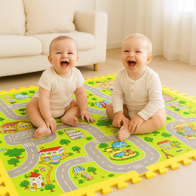 Car-Play-Mat-CARMATZ™_car-play-mat, baby-playmat, folding-Play-mat, green-car-Play-mat, green-Play-mat, car-Play-mat_baby-car-play-mat-kiddomania.com