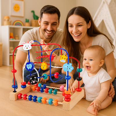 Wooden-Activity-Table-WOODFUN™, activity-table, baby-activity-table, wooden-activity-table, animals-activity-table, fruits-activity-table, activity-table-baby, toddler-activity-table_kiddomania.com-activity-table_kiddomania.com-baby-gym