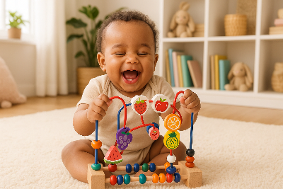 Wooden-Activity-Table-WOODFUN™, activity-table, baby-activity-table, wooden-activity-table, animals-activity-table, fruits-activity-table, activity-table-baby, toddler-activity-table_kiddomania.com-activity-table_kiddomania.com-baby-gym